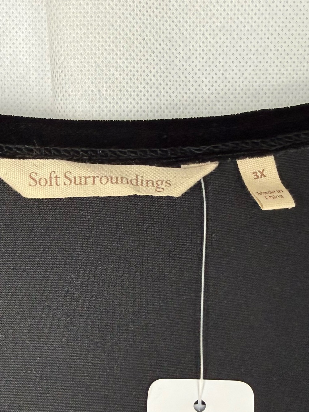 Soft Surroundings Santiago Black Velvet Maxi Dress Long Sleeve Size 3X NWT - Picture 6 of 8